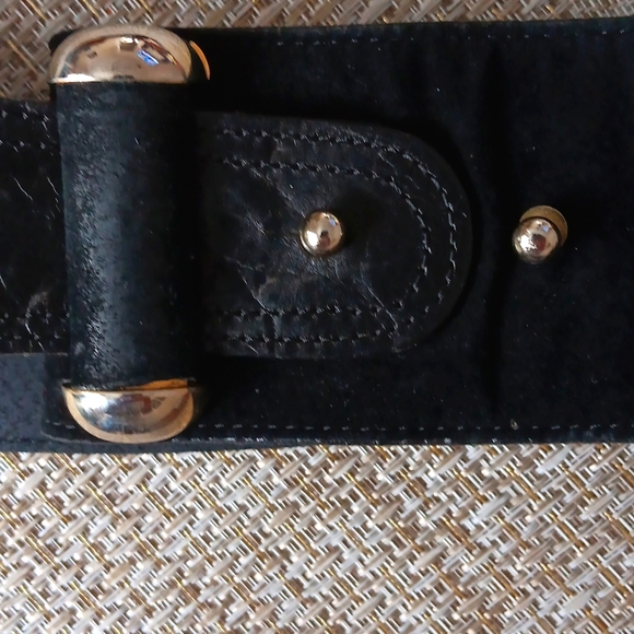 EUC.Black Combo,Black Leather and Black Suade Belt - Picture 2 of 10